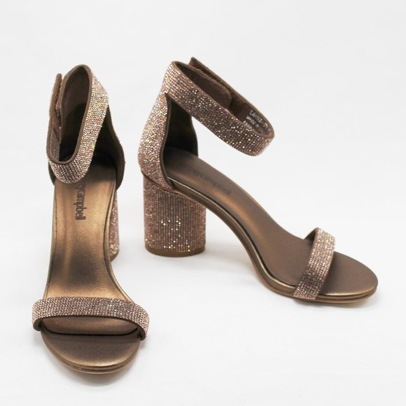 Jeffrey Campbell Shoes - Jeffery Campbell Laura Ankle Strap Sandal Heels Bronze